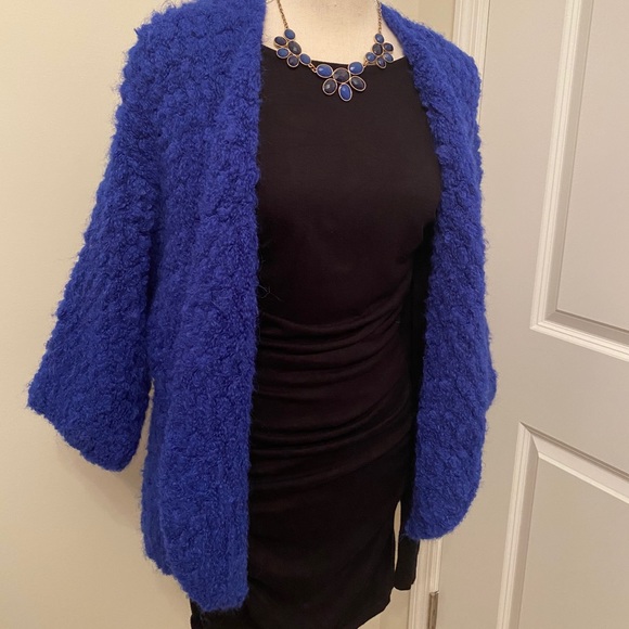 Evelyn Monteza Baby Alpaca Blue Cardigan - Picture 2 of 12